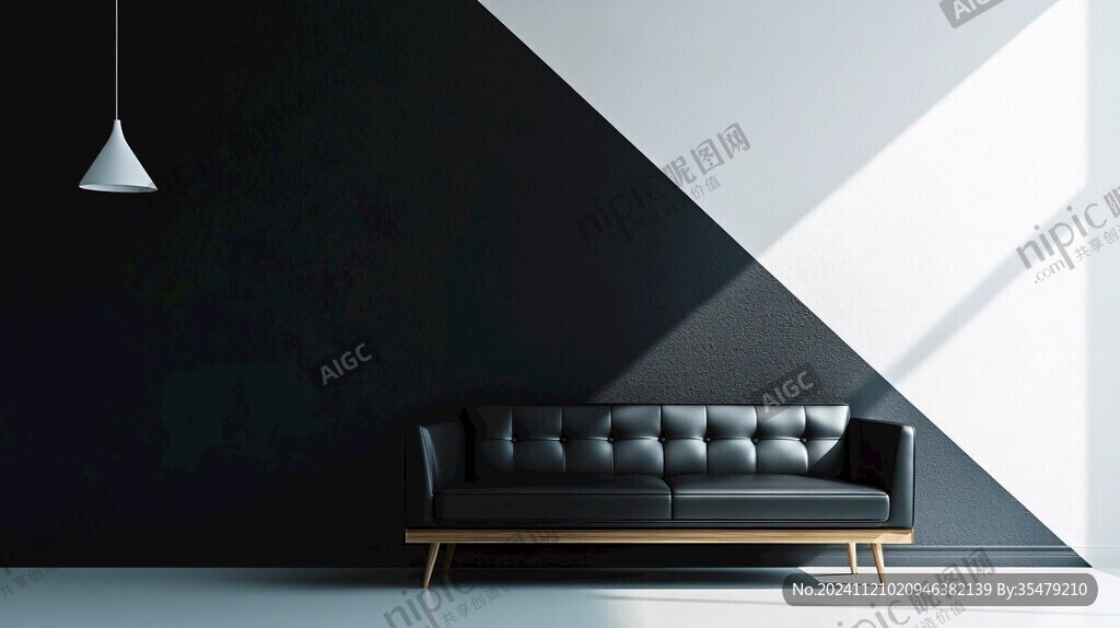 黑色客厅