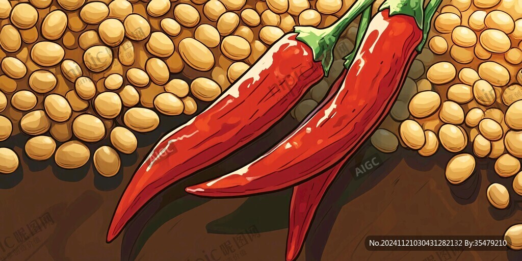辣椒插画场景图
