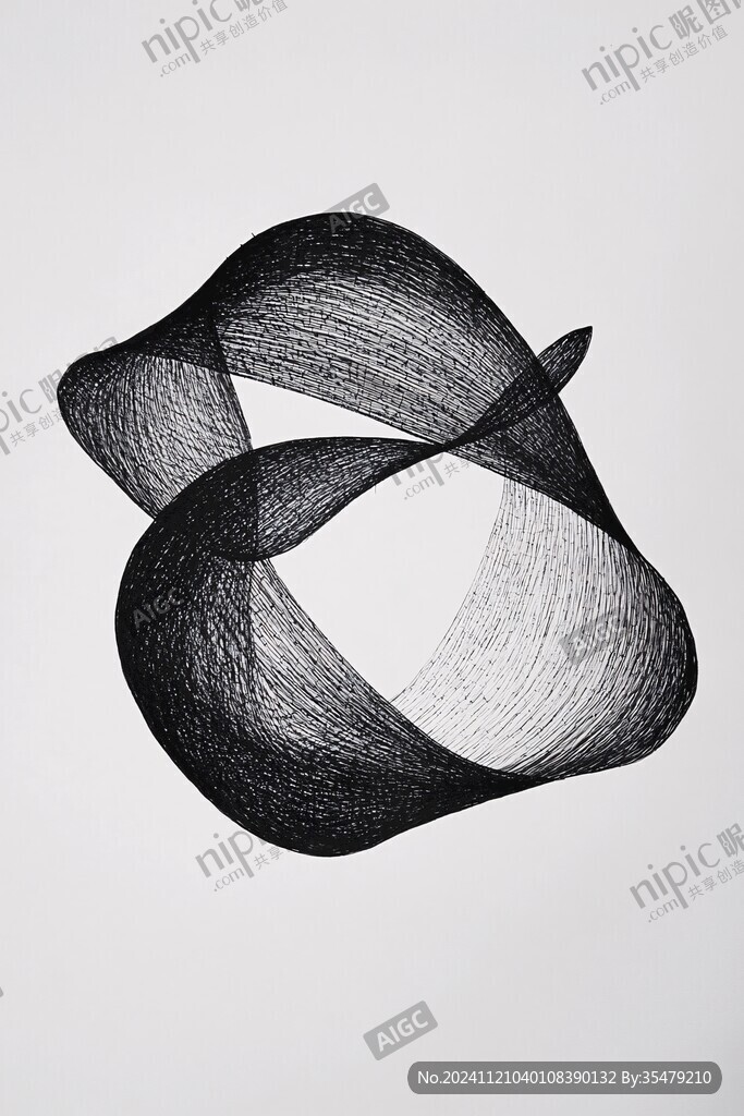 黑白色点线面形体