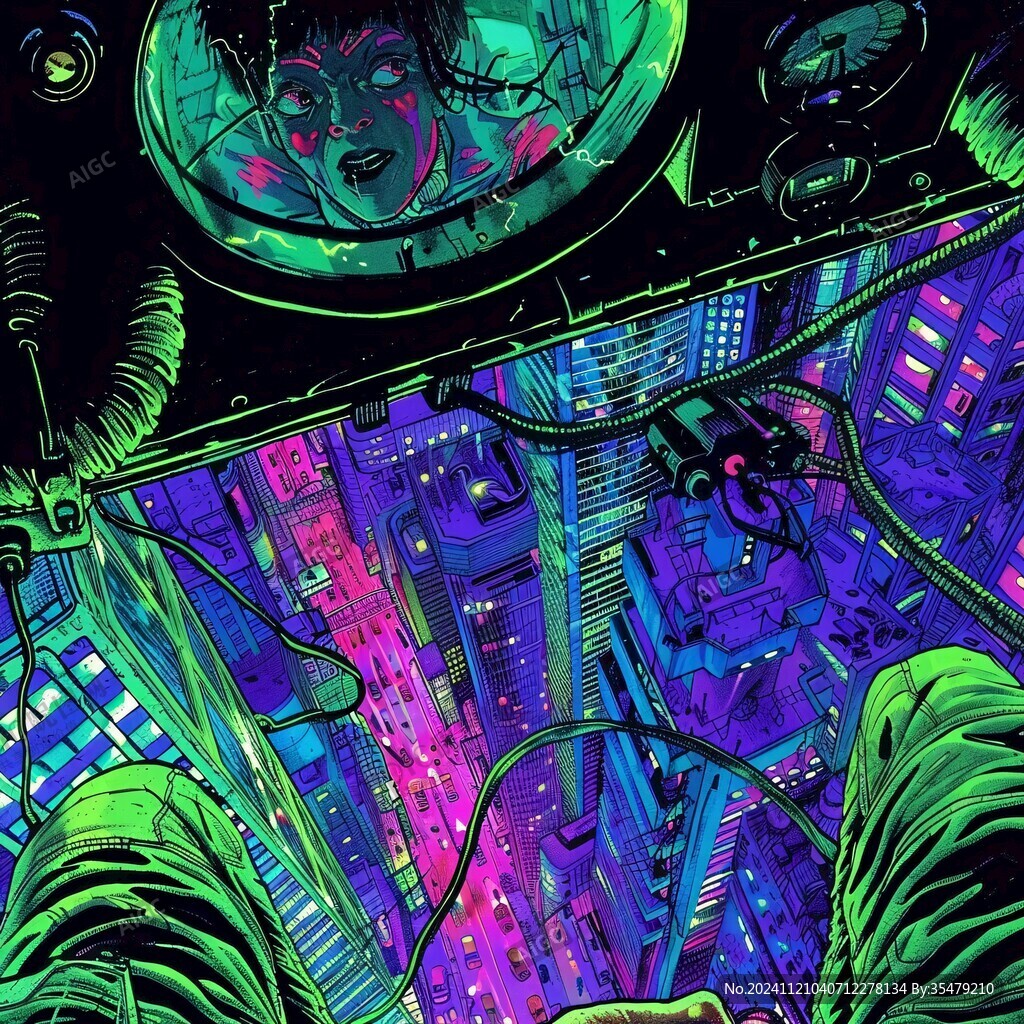 赛博朋克装饰画