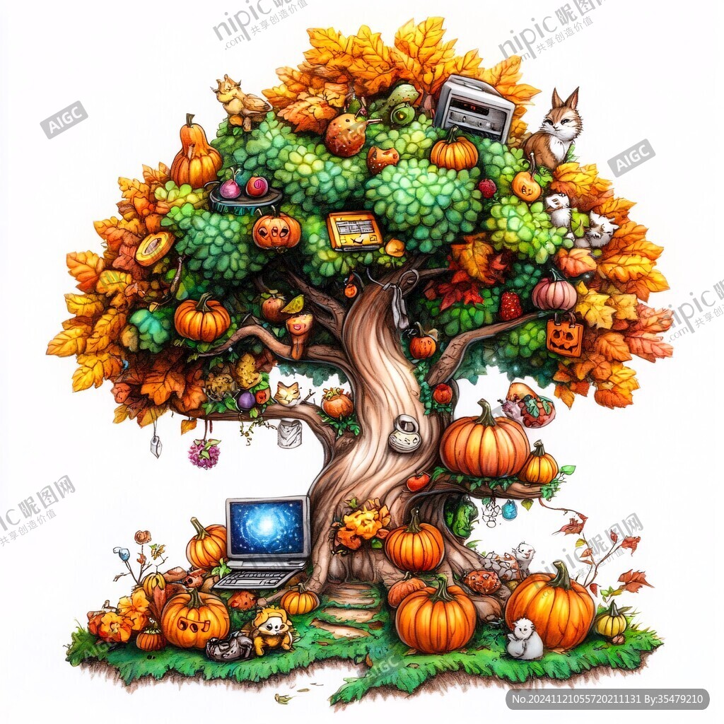 3d立体画苹果树