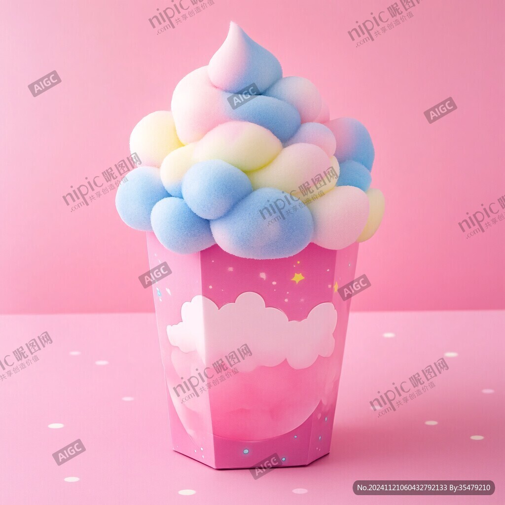 创意冰淇淋形棉花糖