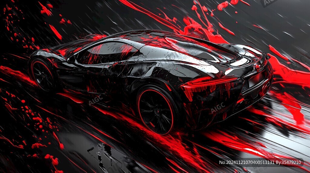 跑车线条飞驰电掣