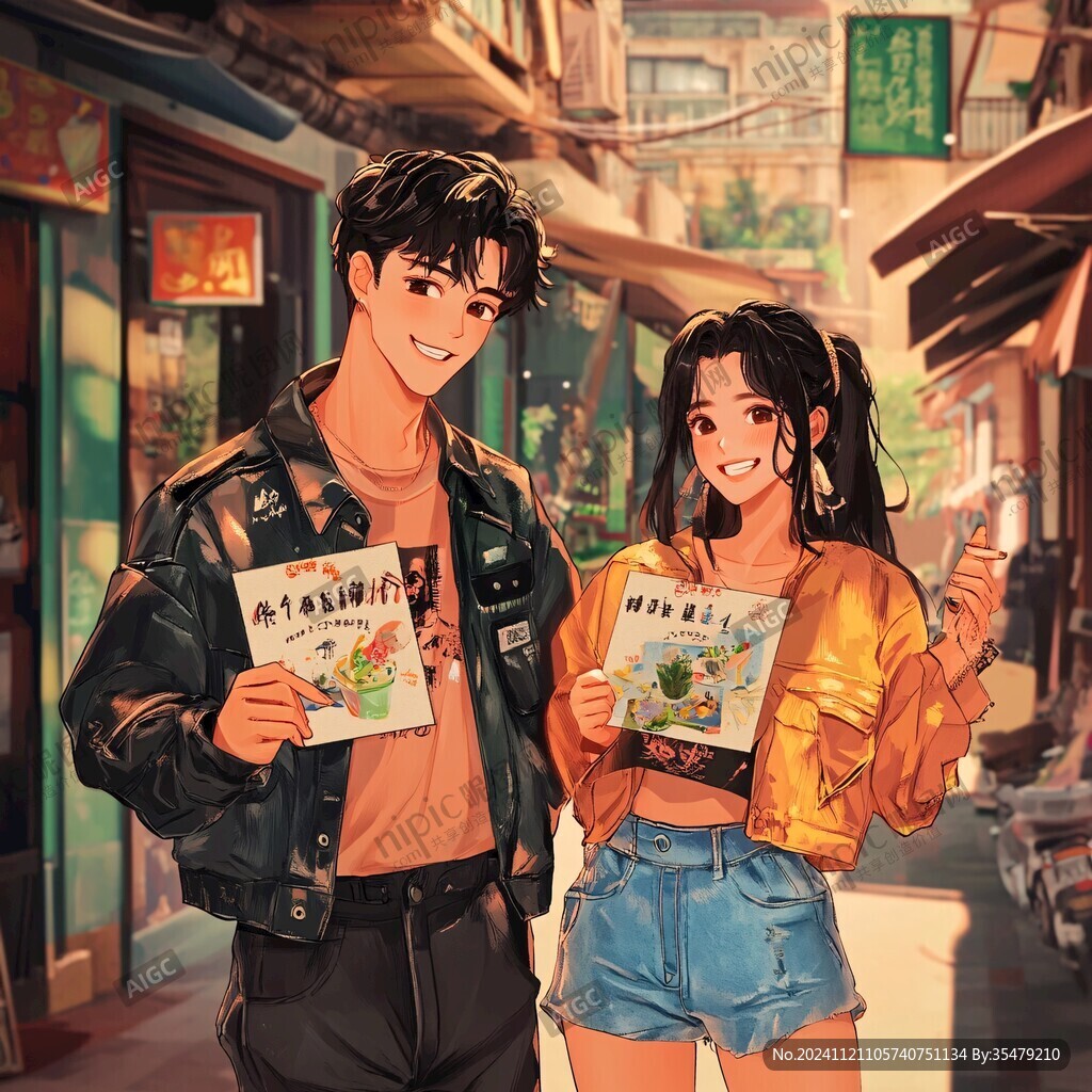 甜品食品广告漫画代言