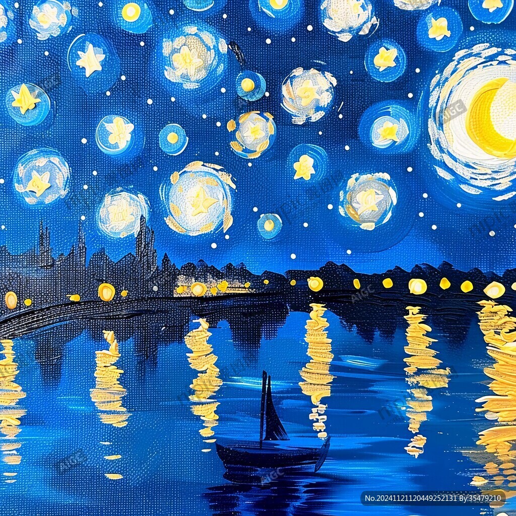 梦幻夜晚立体画