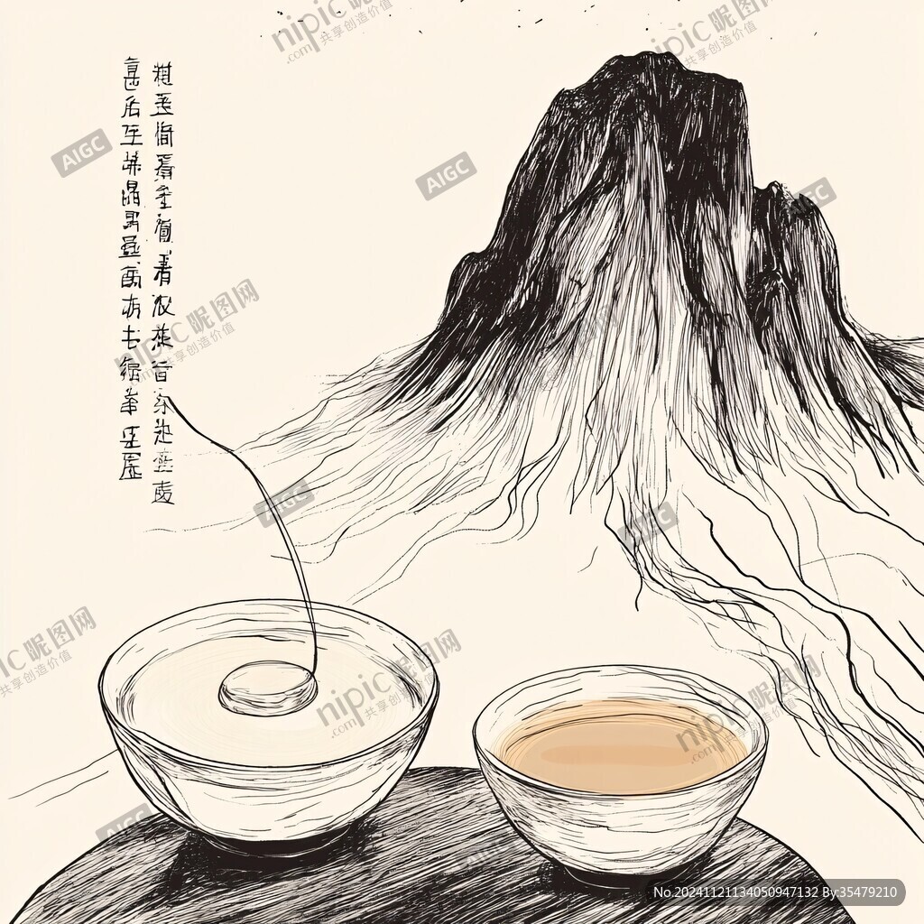 武夷岩茶插画