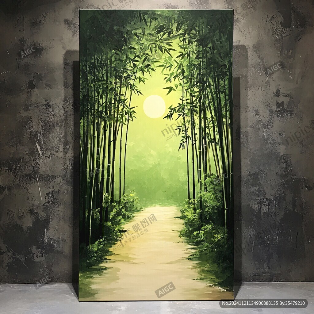 竹林立体画