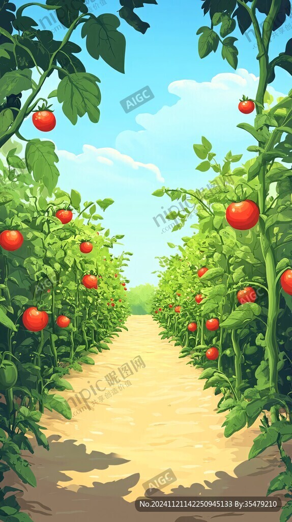 圣女果噪点插画