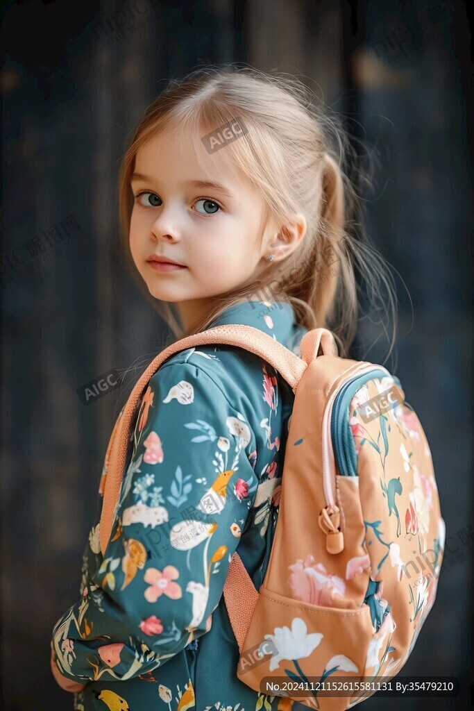 怡然自得的小女孩壁纸