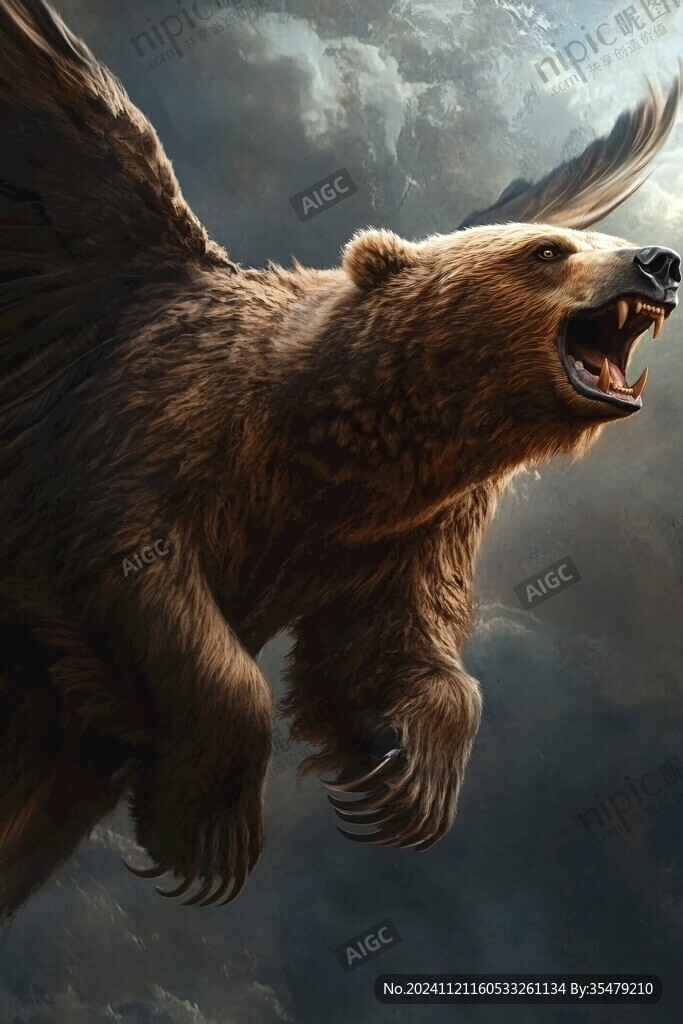 雄壮的动物插画