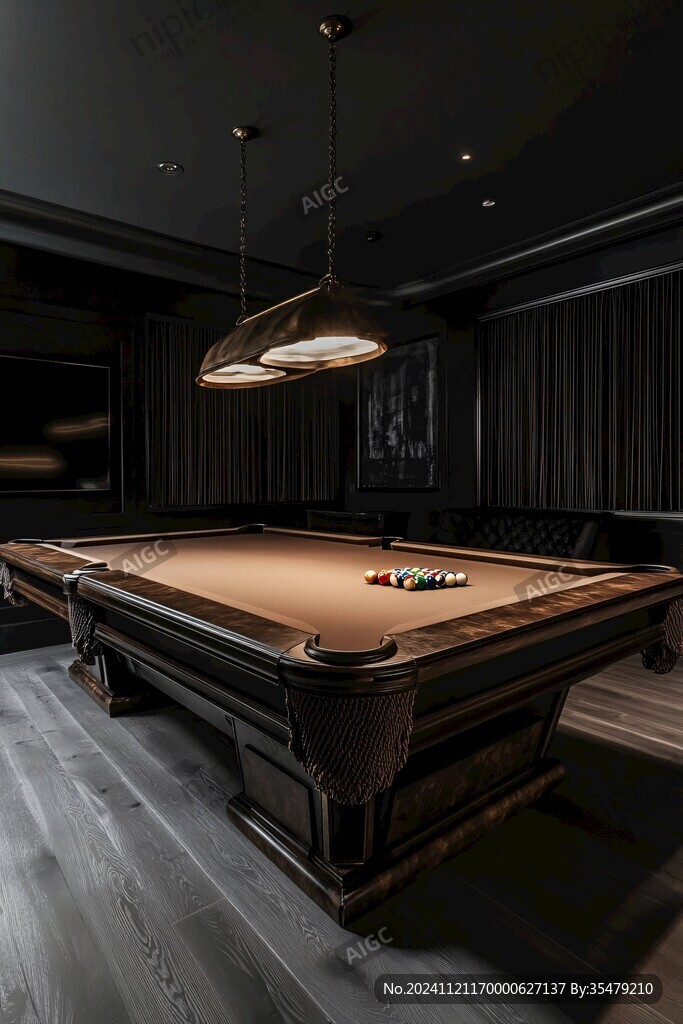 别墅台球室