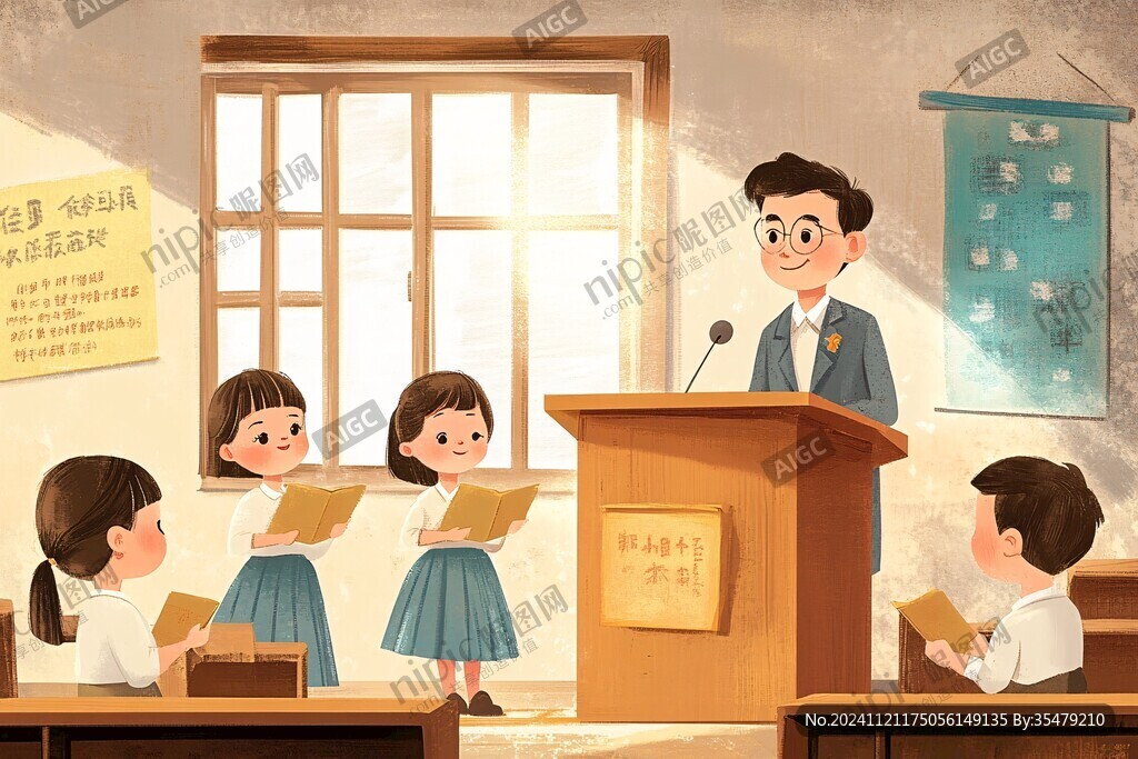 教室插画