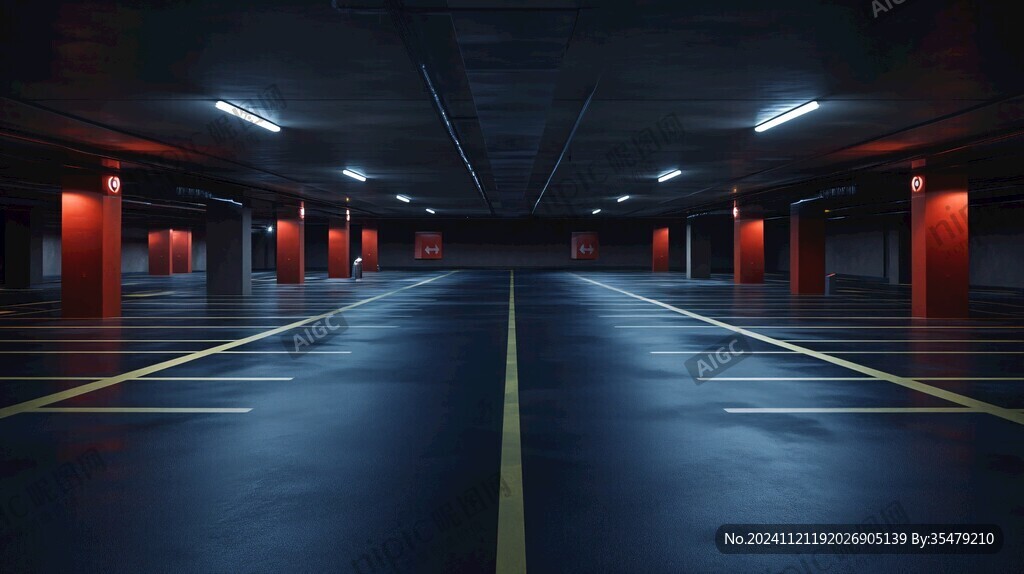 3dmax停车场效果图