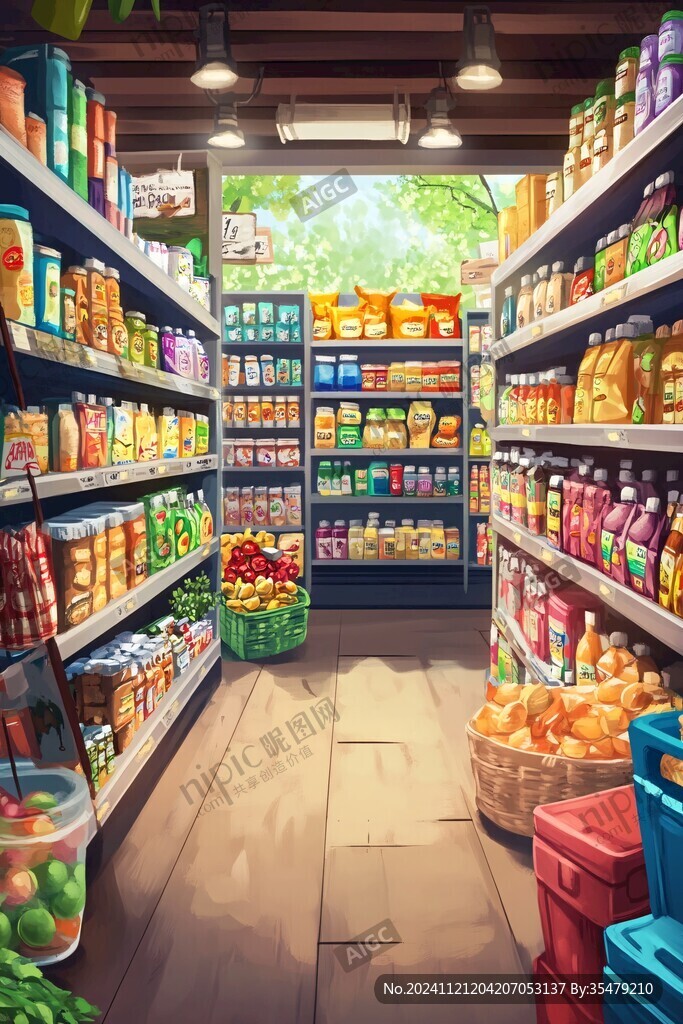 便利店零食插画