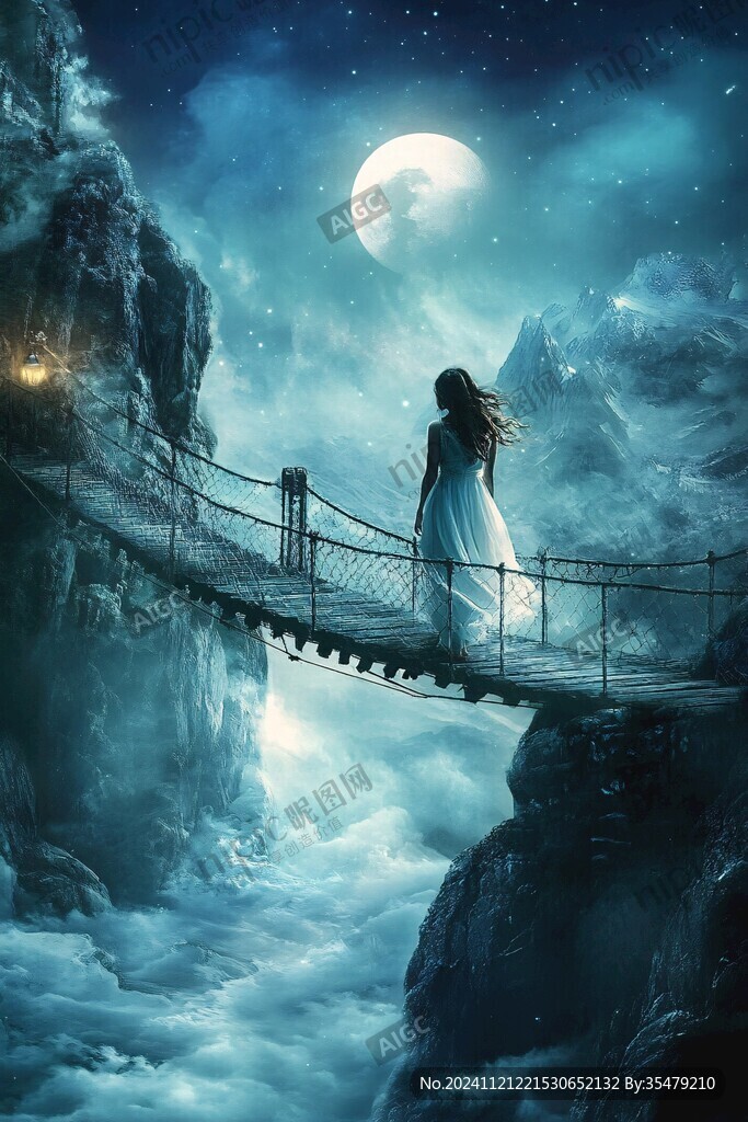 蓝月夜梦幻唯美奇幻