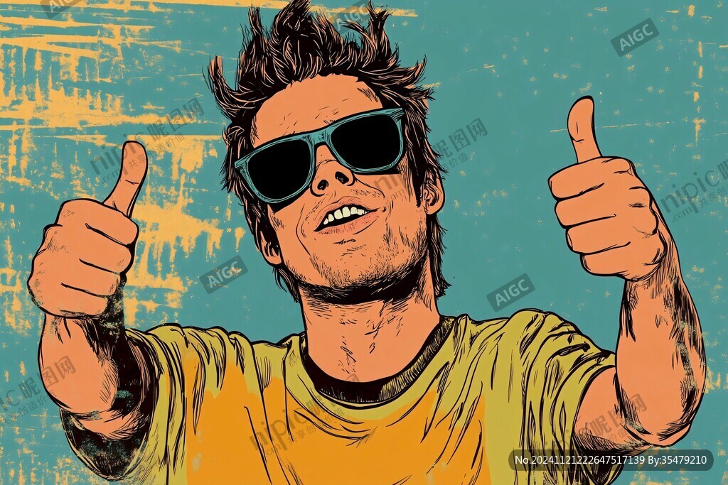 现代好男人手绘