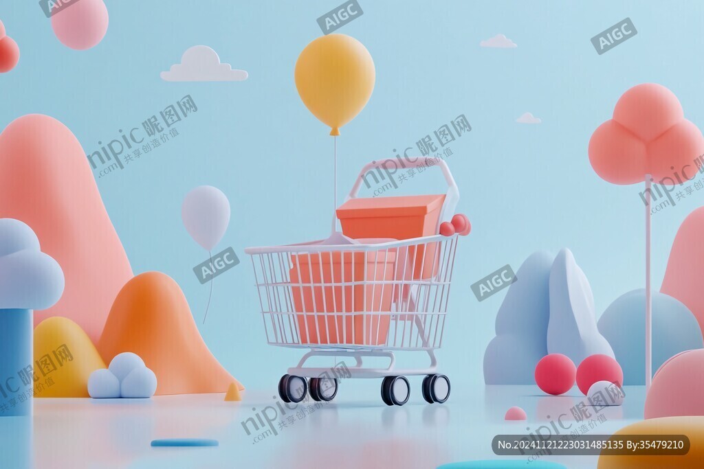 购物车插画