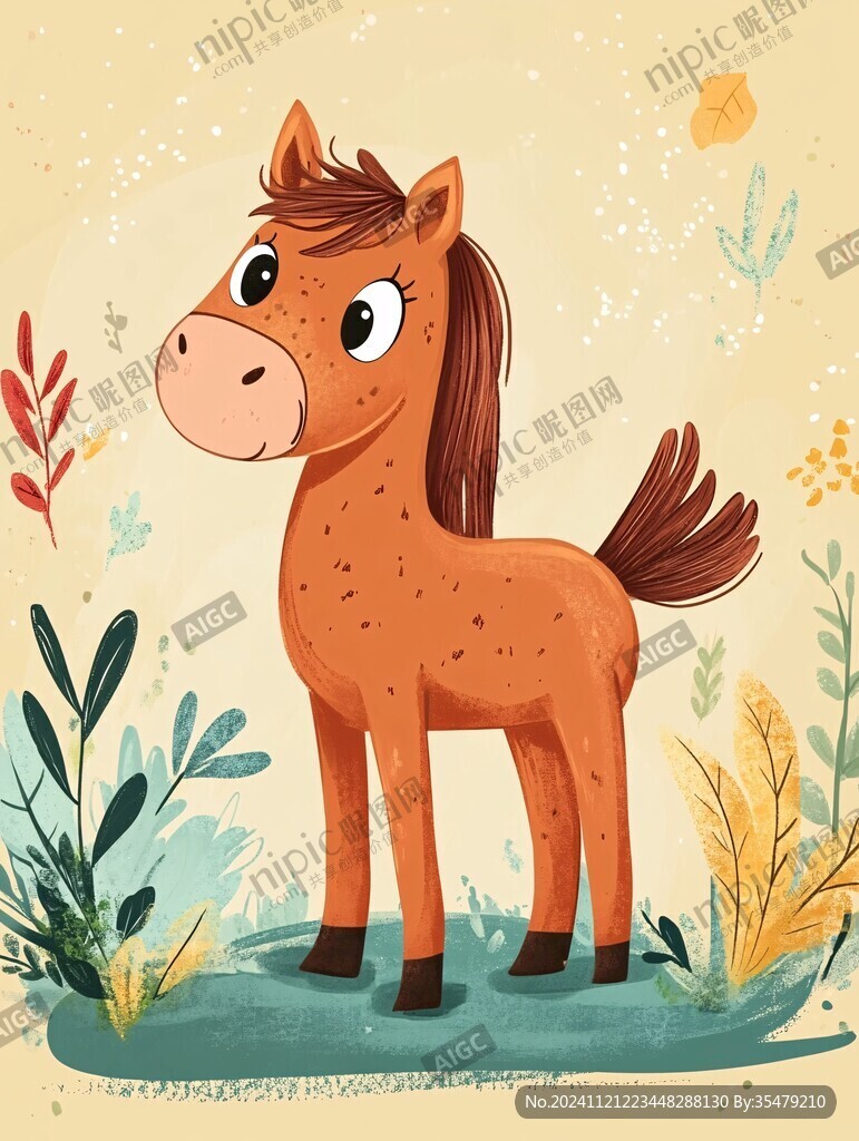 卡通马海报下载