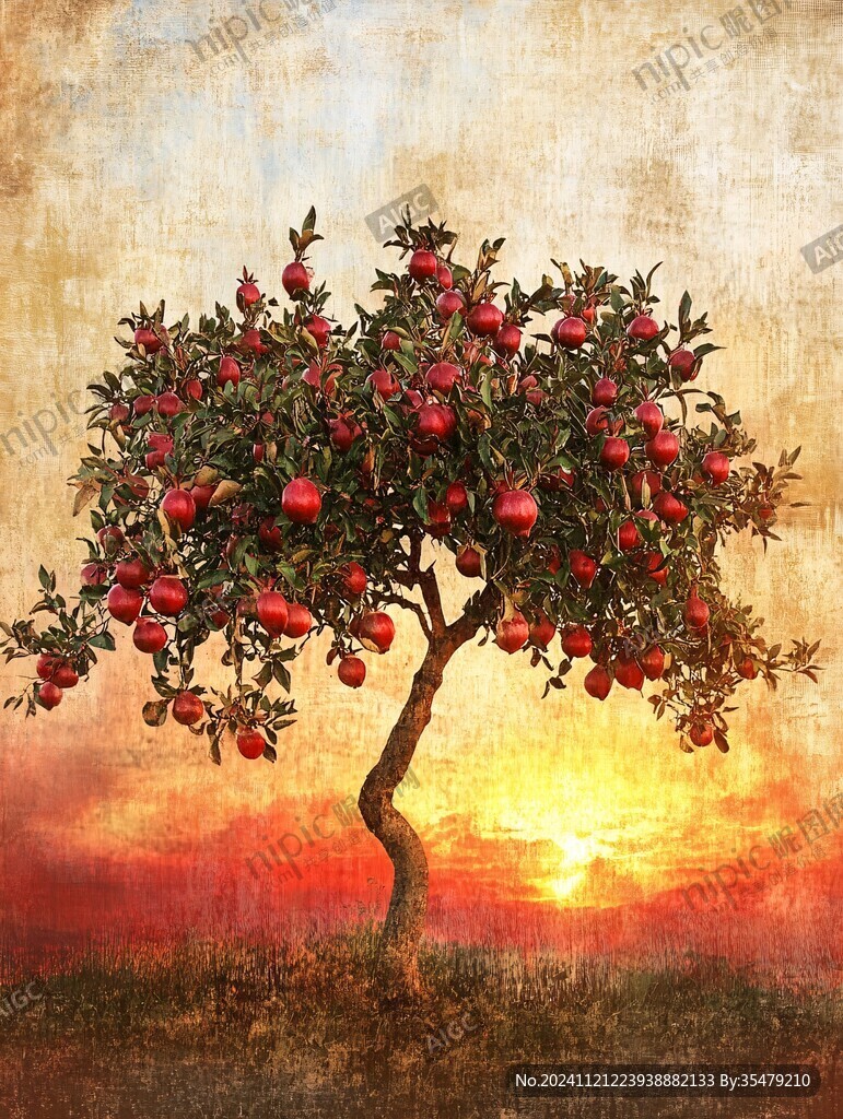 苹果树3d画