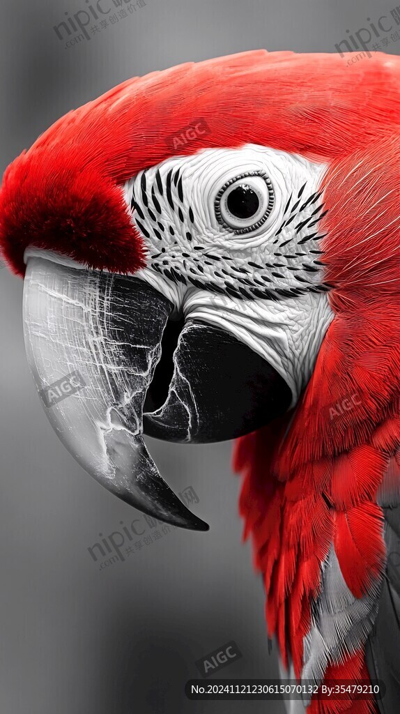 立体画金刚鹦鹉