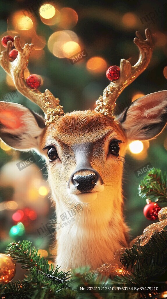 圣诞节梅花鹿