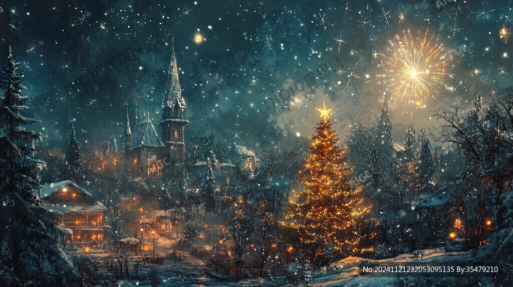 欧洲小镇圣诞节