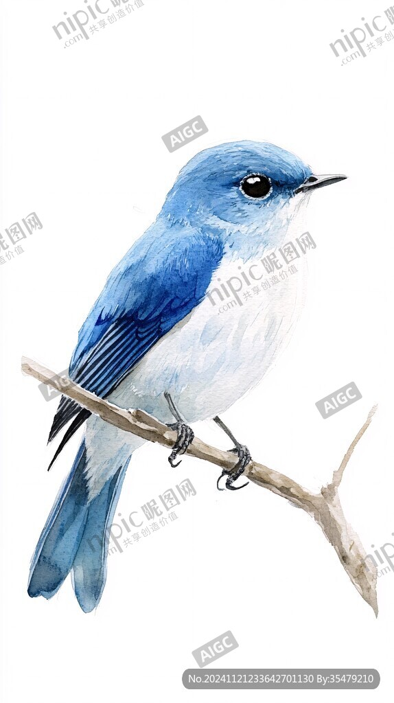 鹊桥素材蓝色鸟