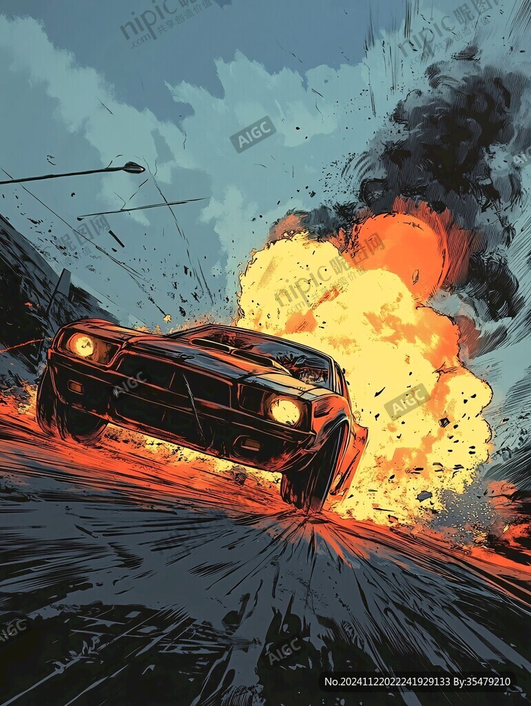 跑车线条飞驰电掣