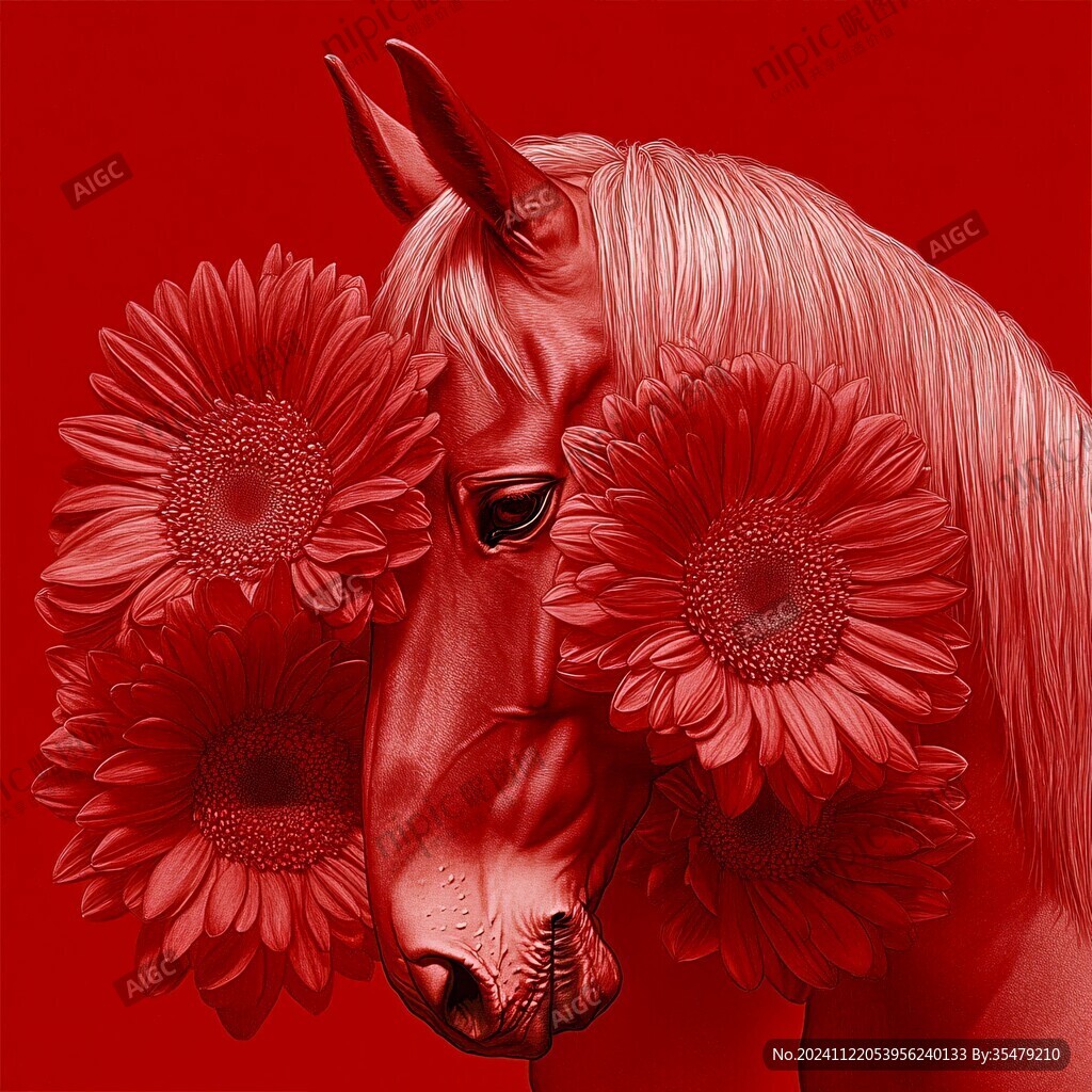 3d浮雕马装饰画