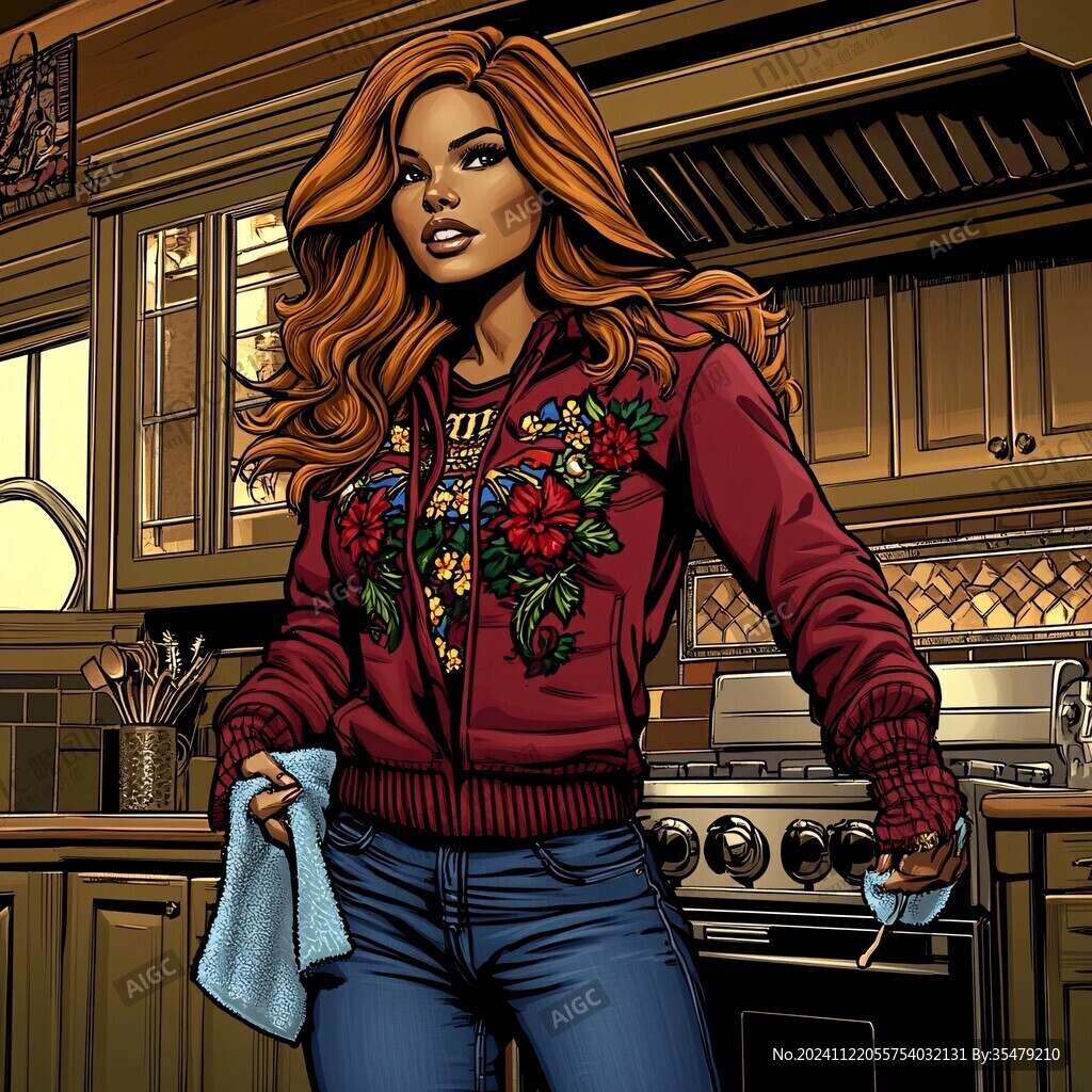 潮流插画美女人物插画