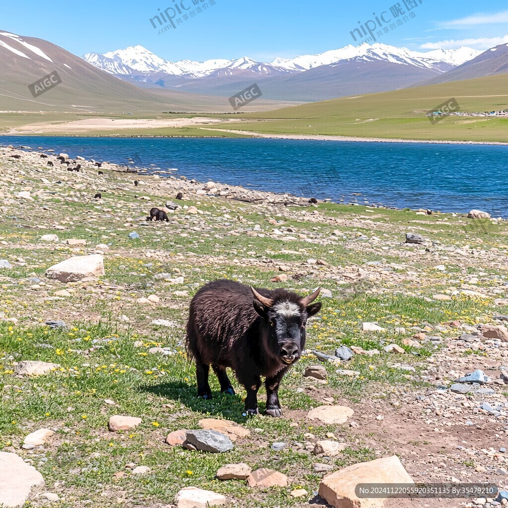 羊卓雍错牦牛