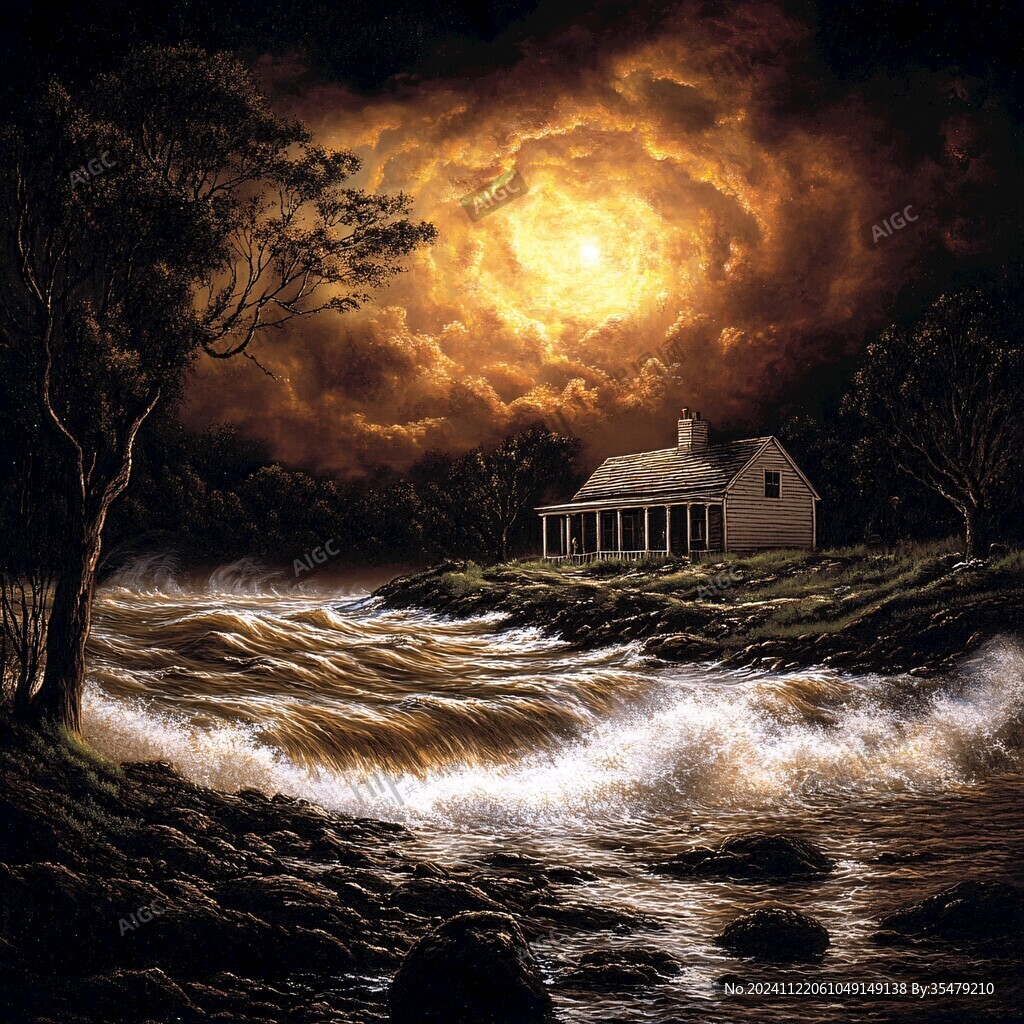 梦幻夜晚立体画