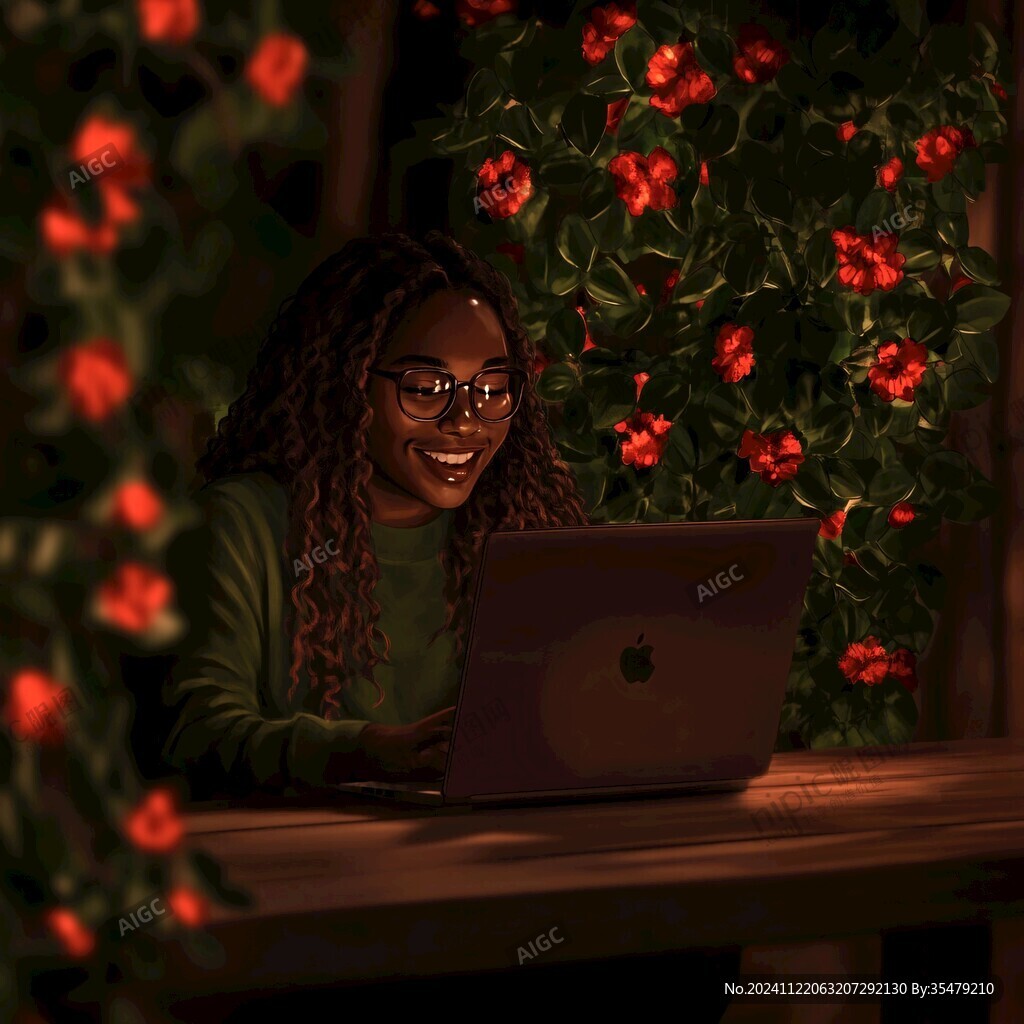 沉浸在网络生活中