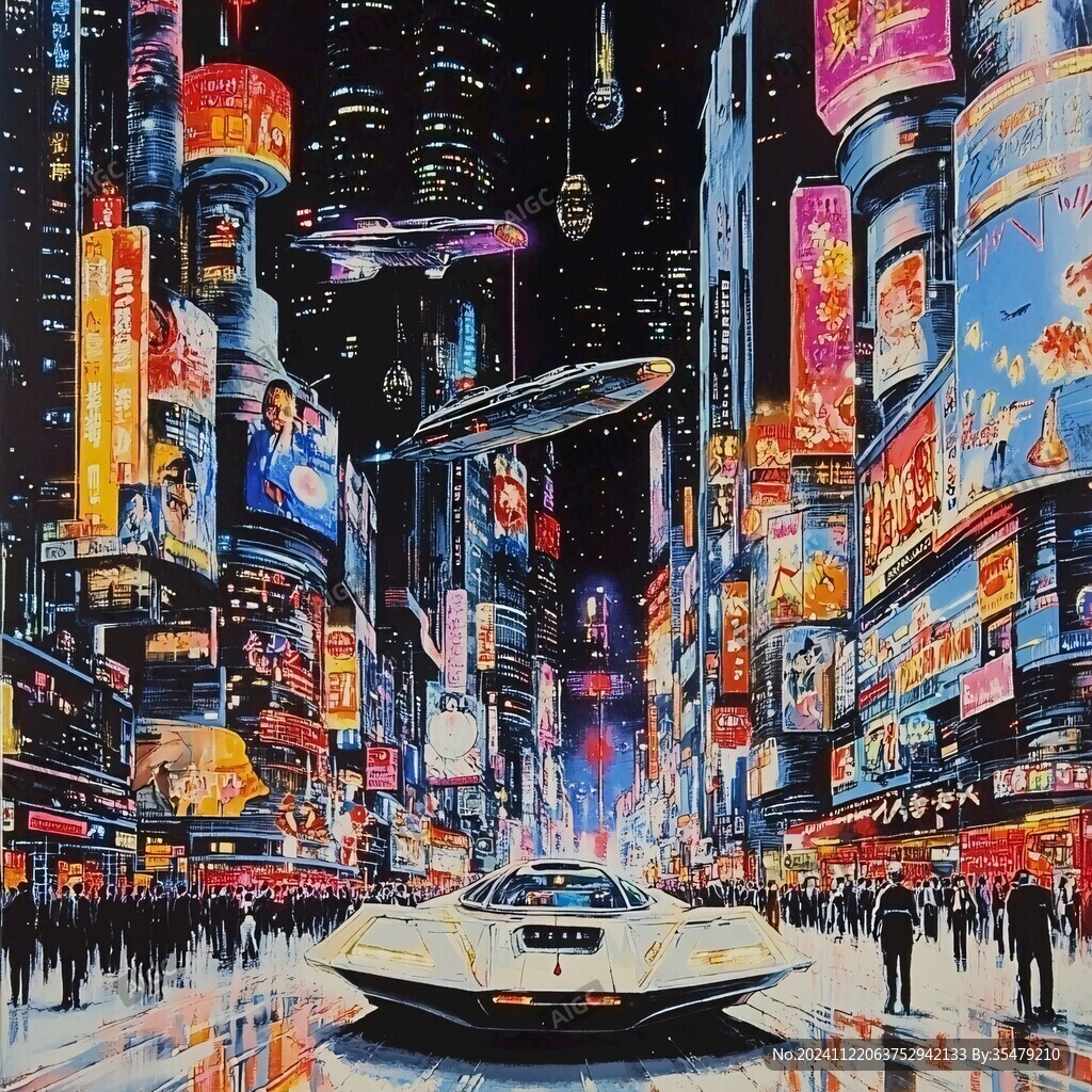 赛博朋克装饰画