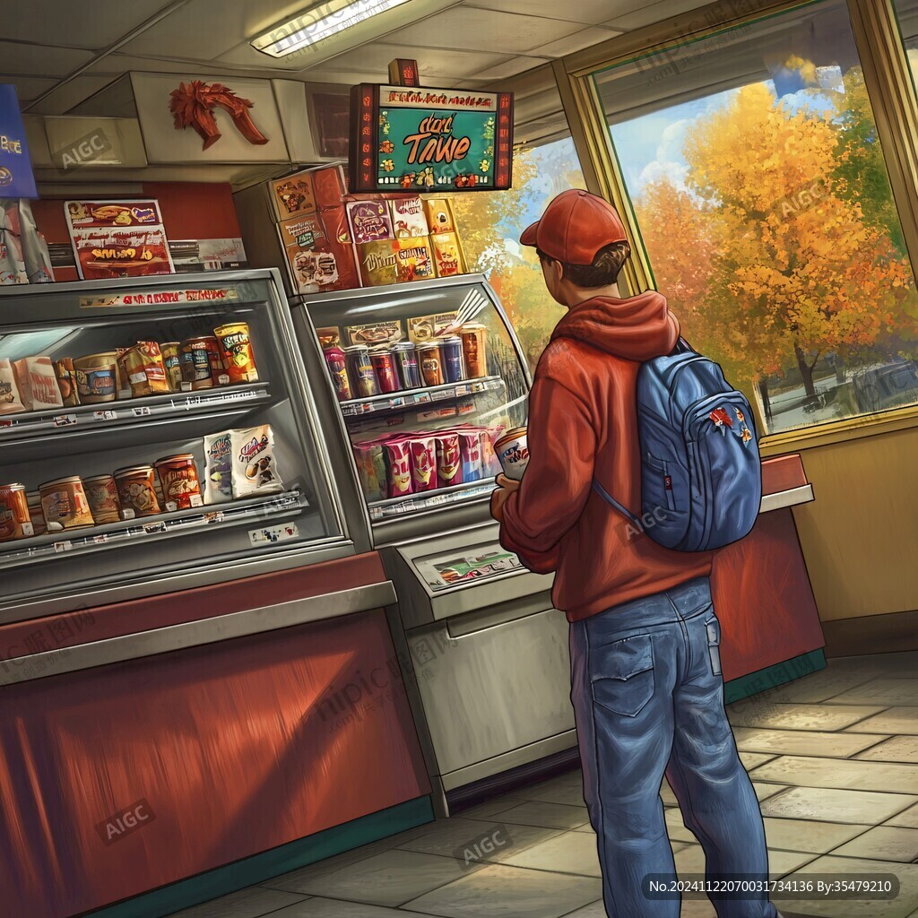 便利店零食插画