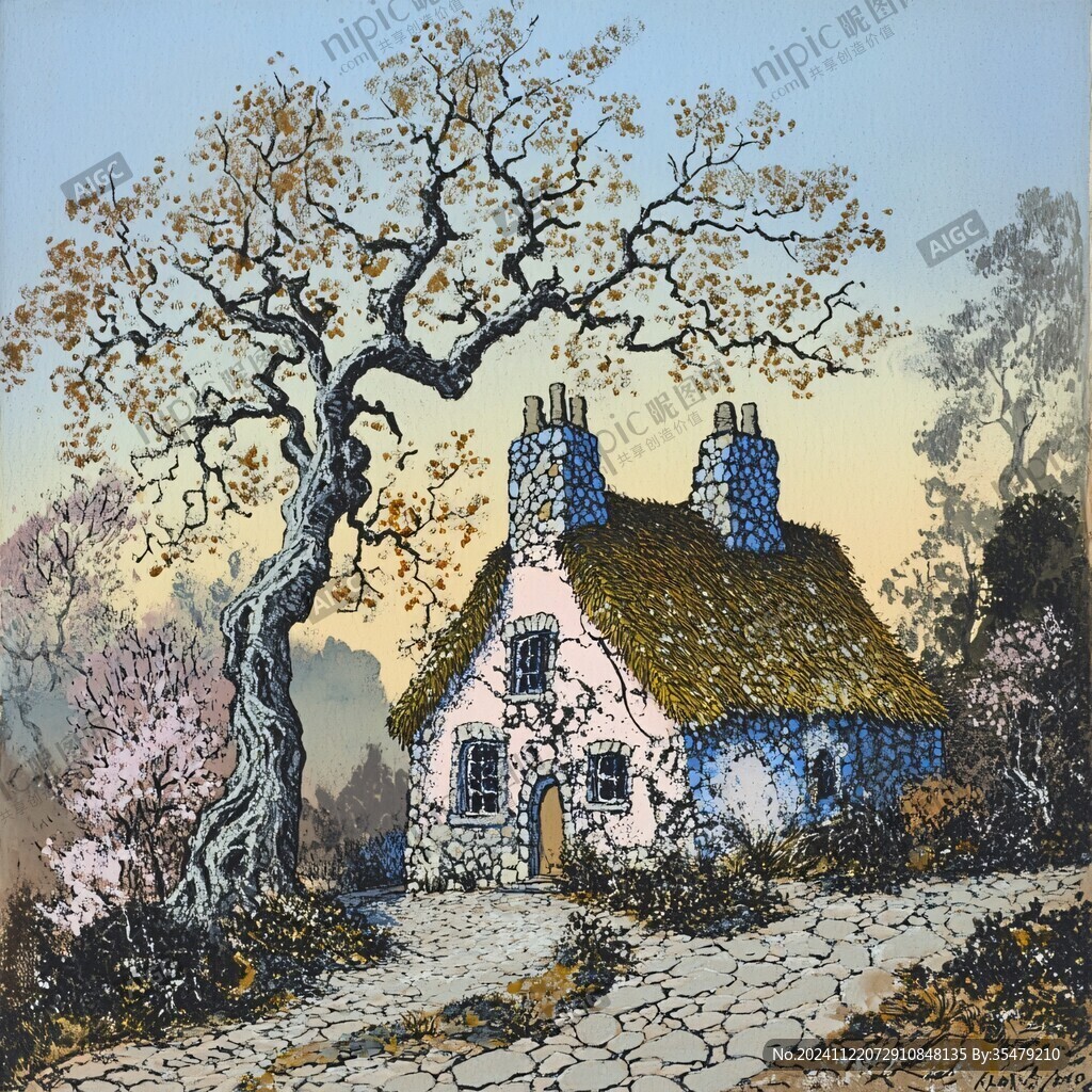 小屋装饰画