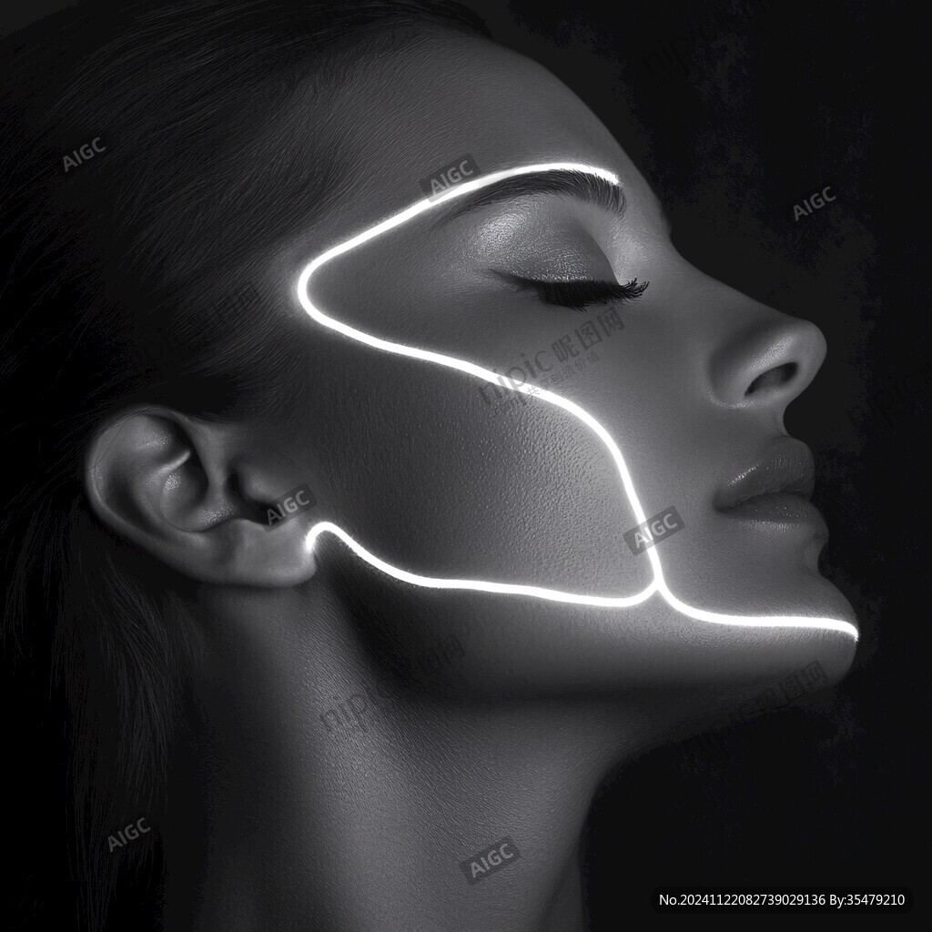 光晕面部轮廓