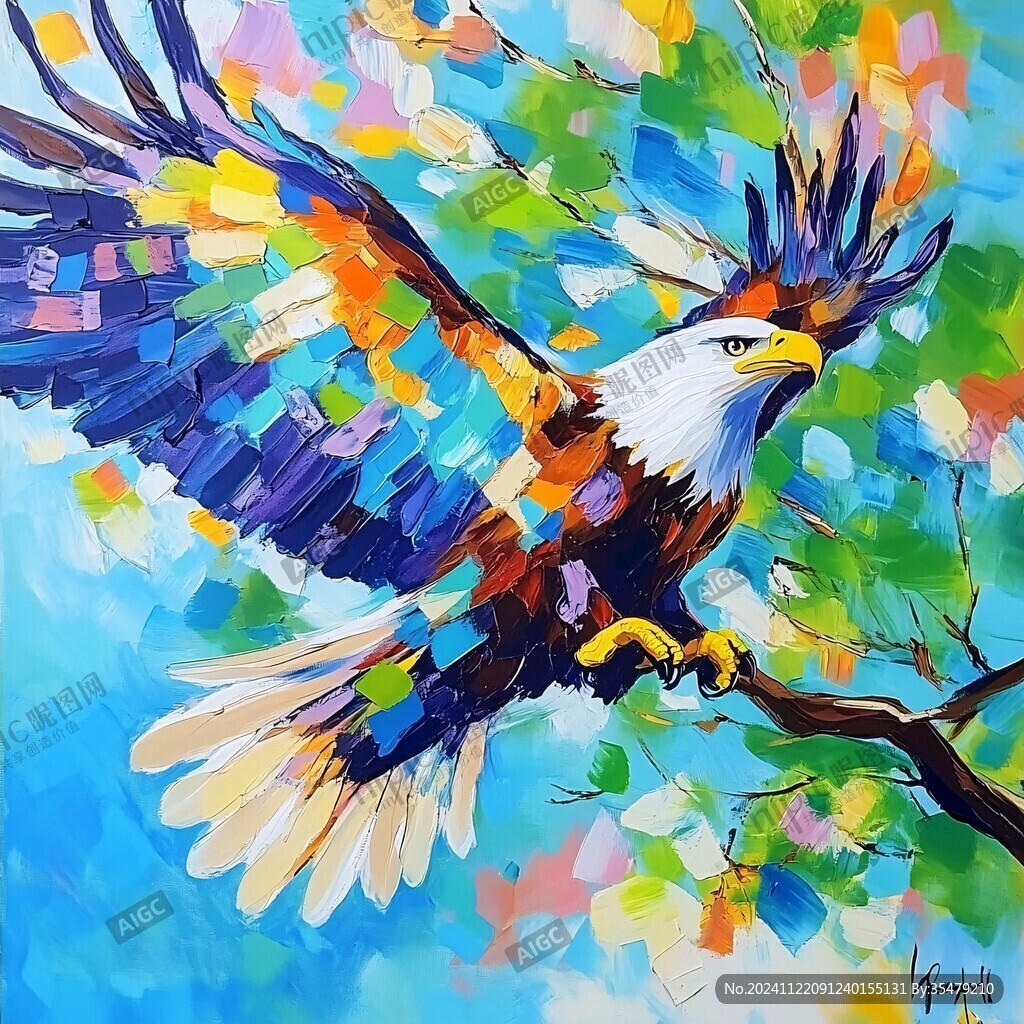 雄鹰抽象画