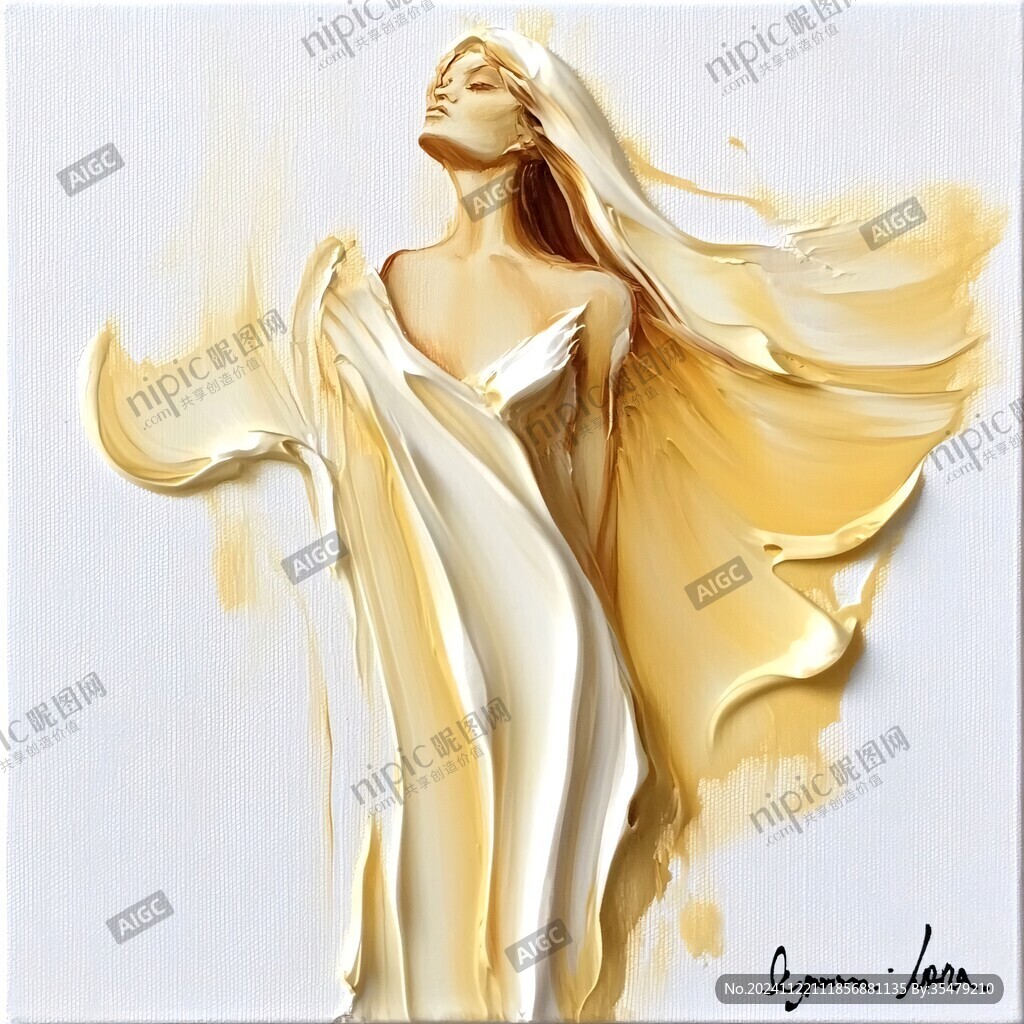 黄金流体艺术画