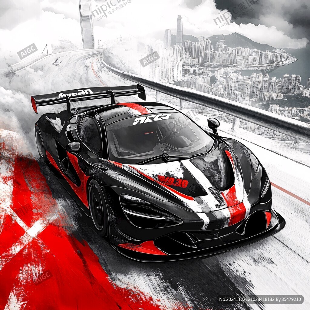 跑车线条飞驰电掣