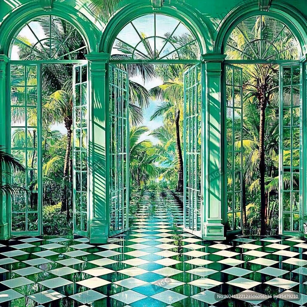 欧式装饰画时光隧道