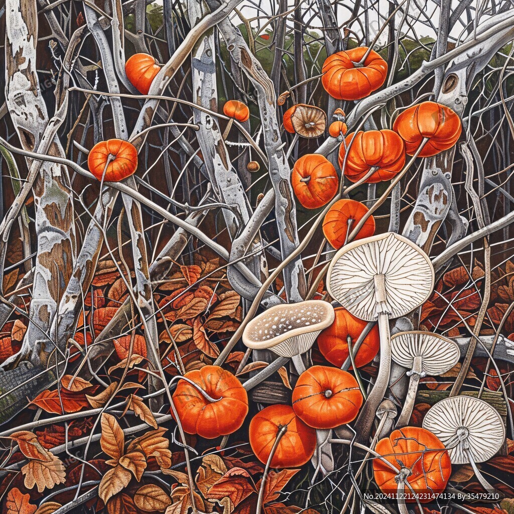 蒲州珠蜜柿插画