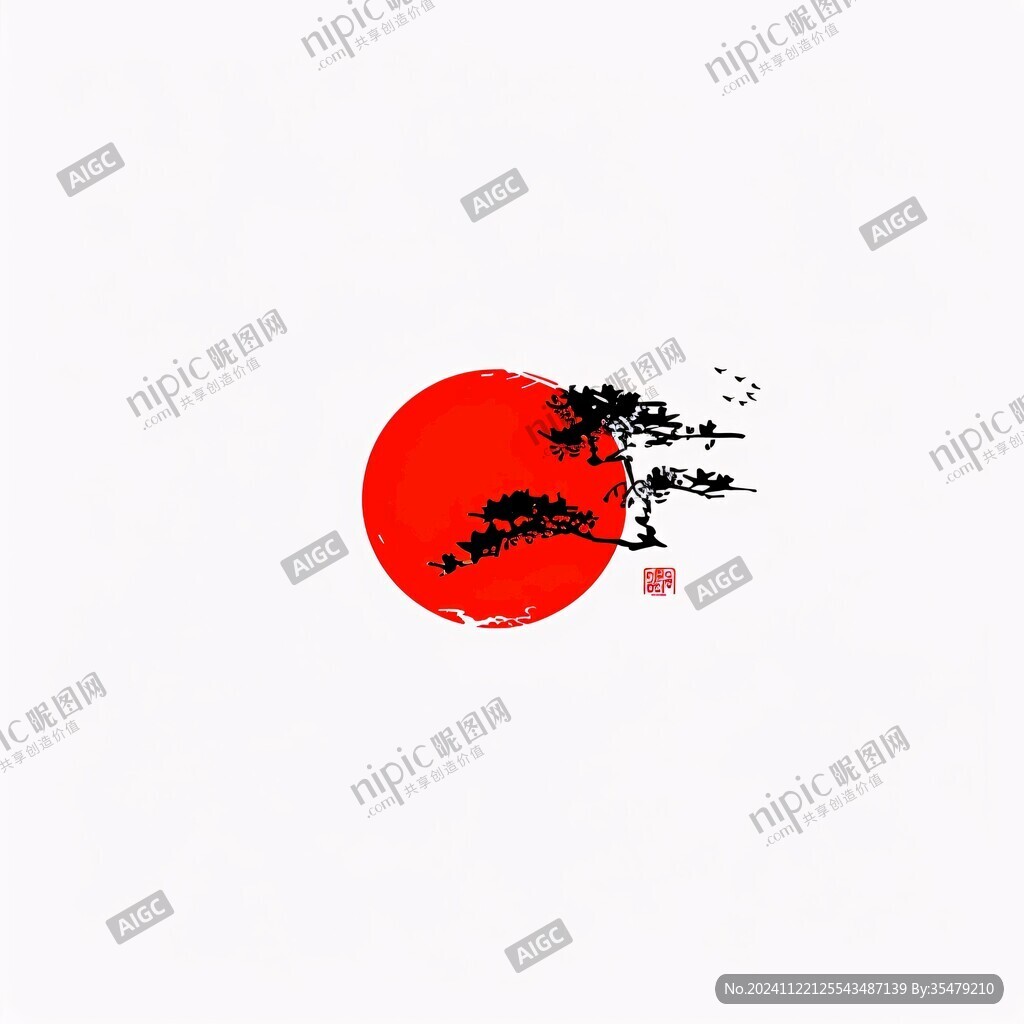 禅味哲学圆团水墨圆形