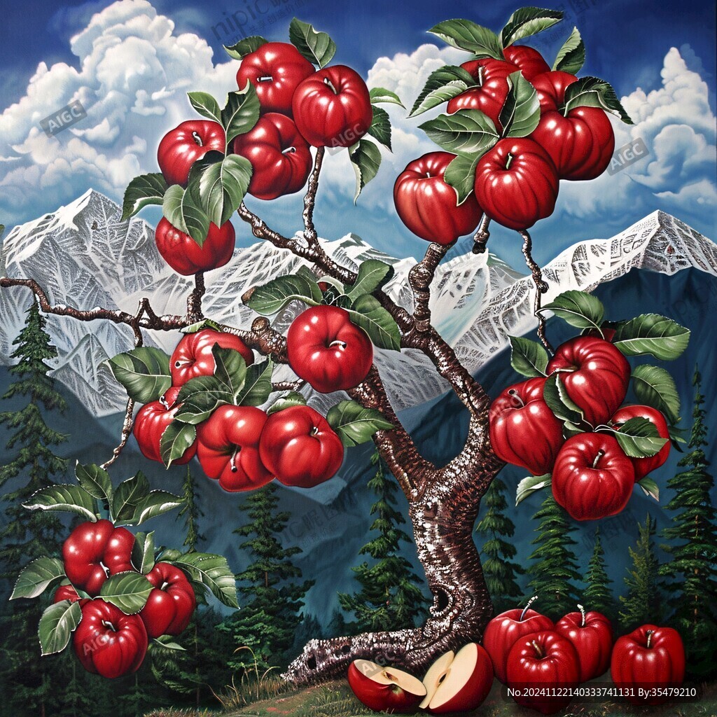 苹果树3d画