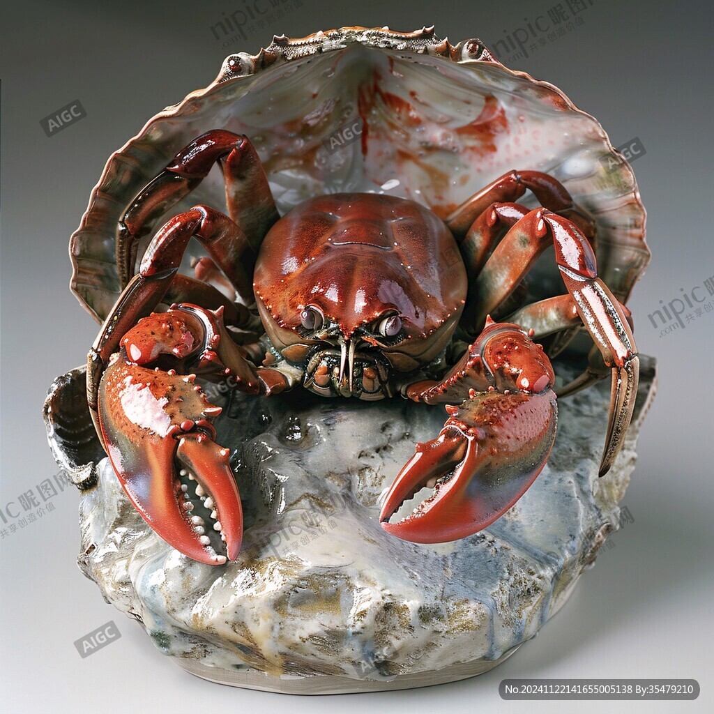 瓷雕螃蟹
