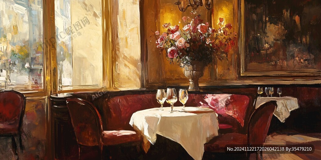 餐厅油画
