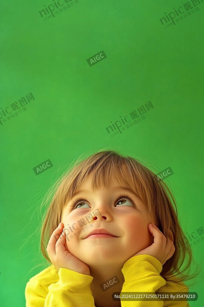 怡然自得的小女孩壁纸