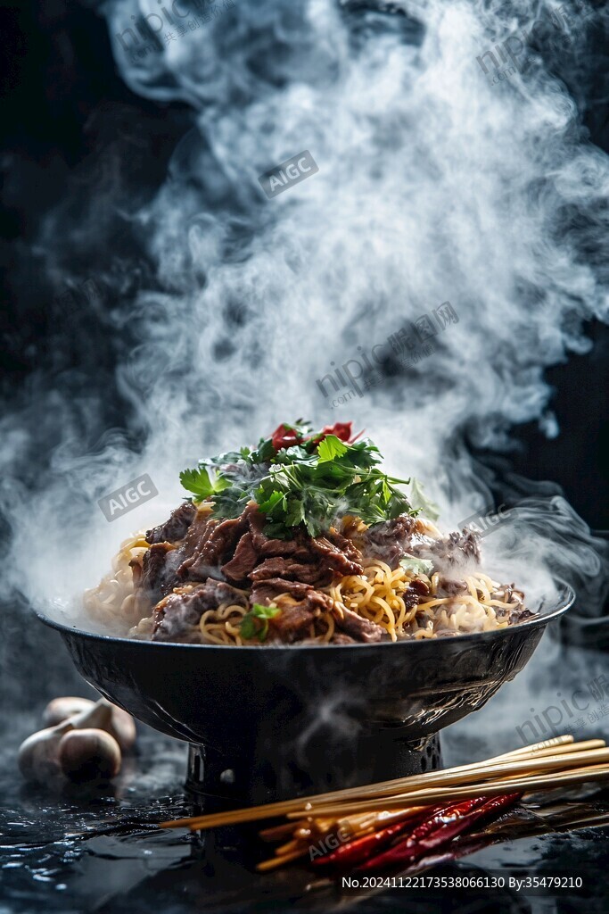 麻辣牛杂创意图