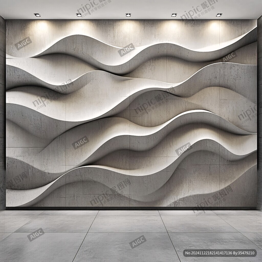 波浪元素墙面