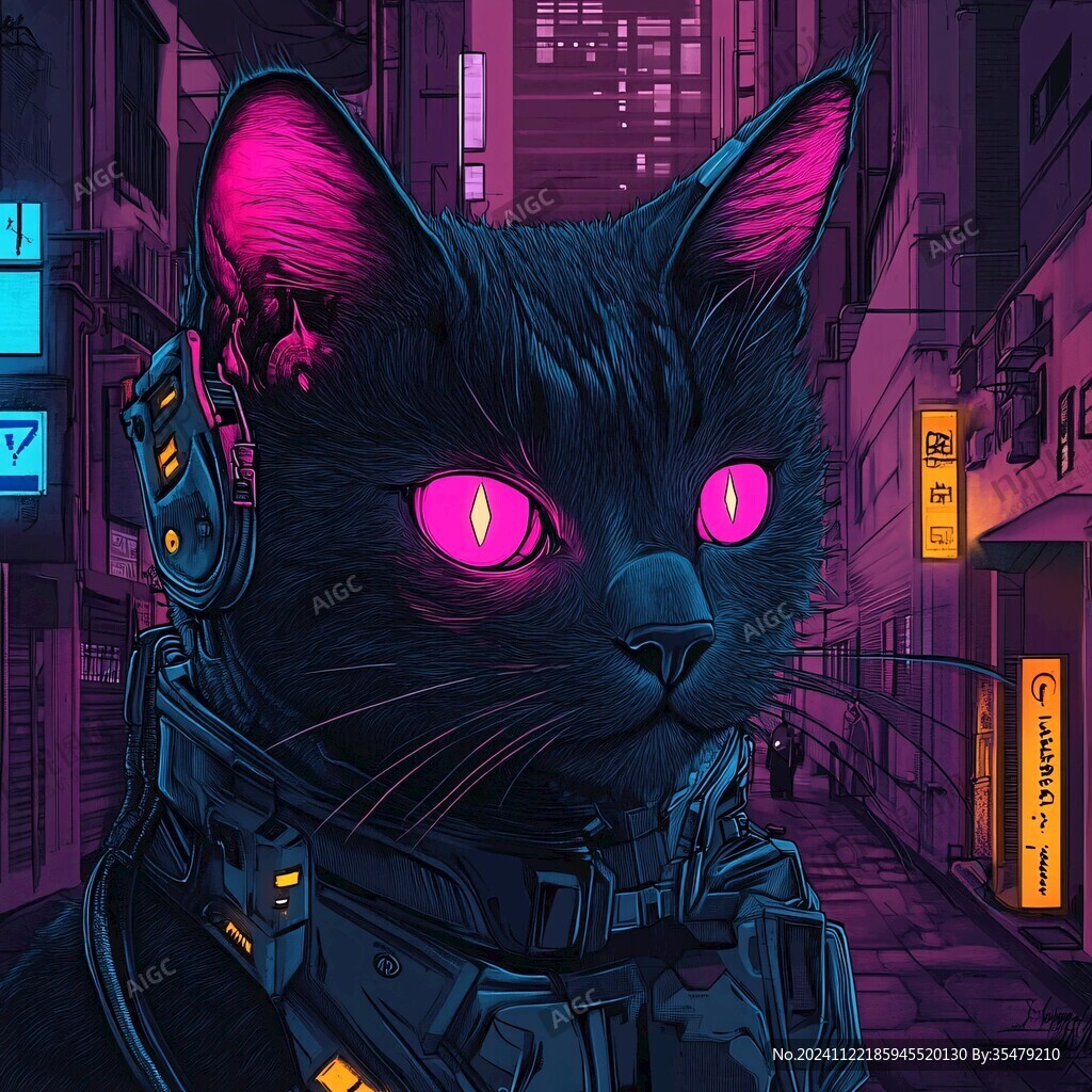 赛博朋克装饰画